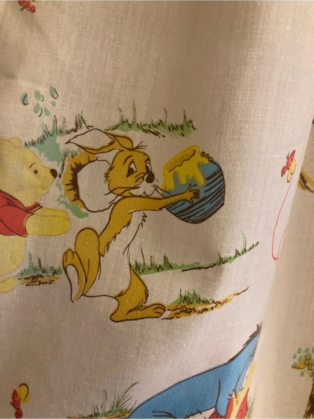 Set of 2.  Disney Winnie the Pooh vintage SEARS CURTAINS